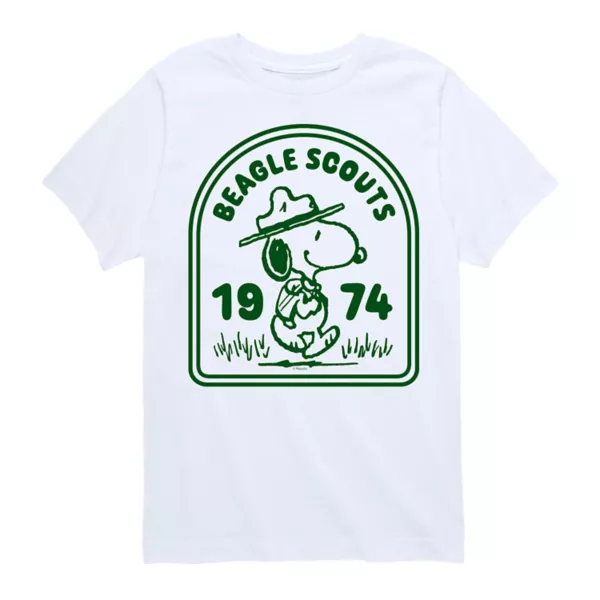 Футболка для мальчиков 8-20 лет с принтом бойскаутского значка Peanuts и Бигля Licensed Character, белый
Футболка для мальчиков 8-20 лет с принтом бойскаутского значка Peanuts и Бигля Licensed Character, белый