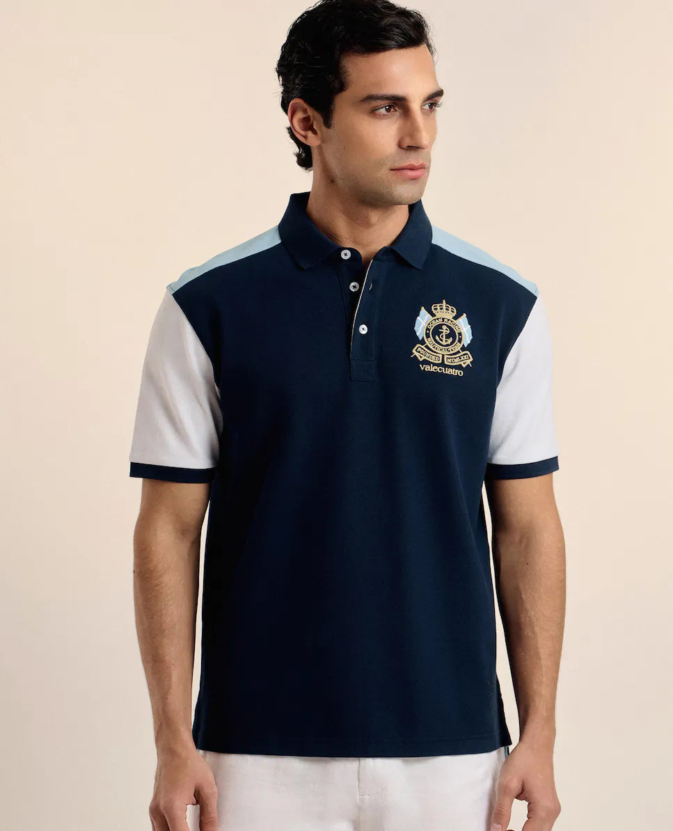 Мужская поло из пике с коротким рукавом, однотонная Valecuatro, темно-синий
Мужская поло из пике с коротким рукавом, однотонная Valecuatro, темно-синий