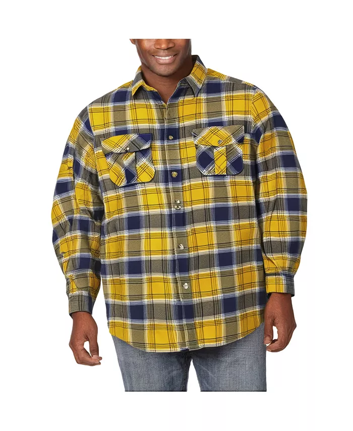 Мужская фланелевая рубашка Big & Tall Signature в клетку KingSize, желтый
Мужская фланелевая рубашка Big & Tall Signature в клетку KingSize, желтый