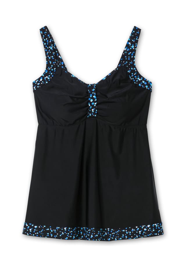 Топ танкини с длинными рукавами и принтом в горошек Sheego, черный
Топ танкини с длинными рукавами и принтом в горошек Sheego, черный