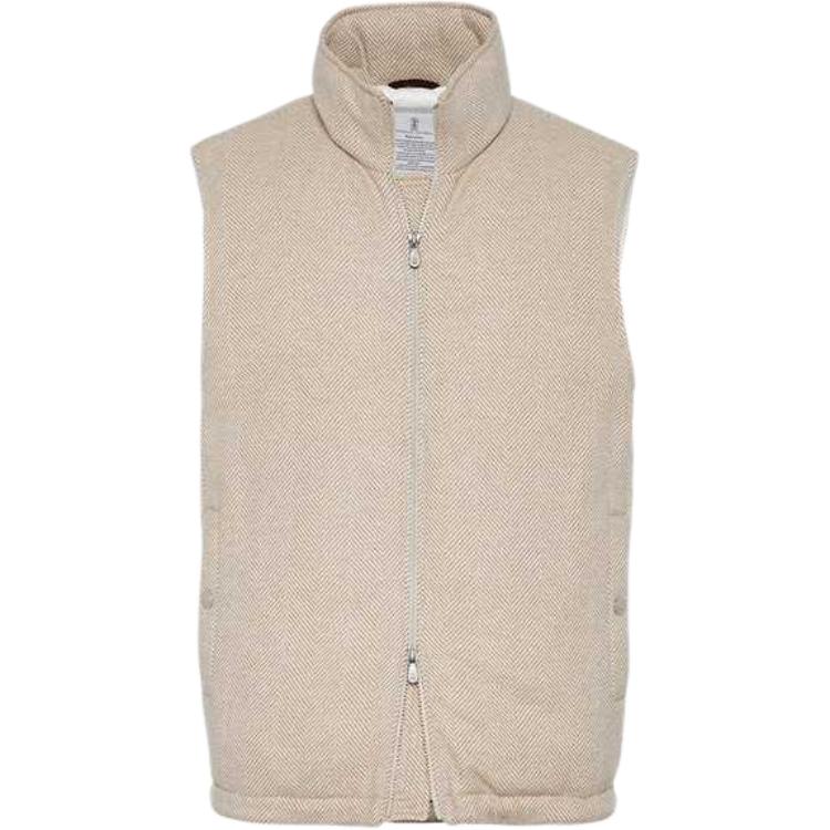 Пуховый жилет в елочку Brunello Cucinelli, sand желтый
Пуховый жилет в елочку Brunello Cucinelli, sand желтый