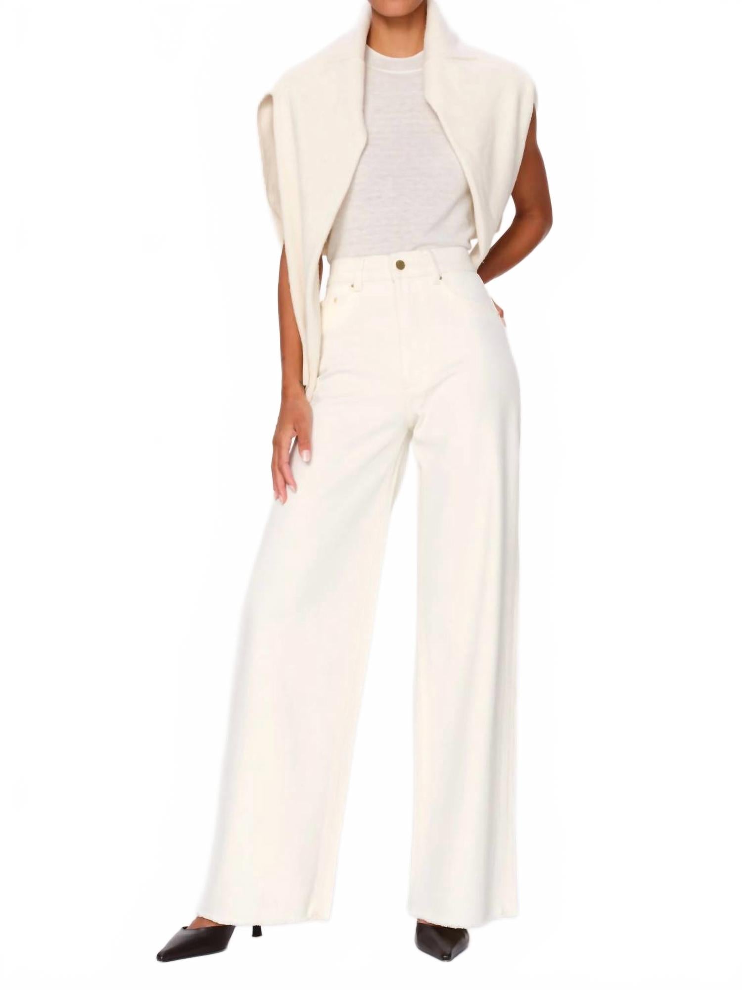 Хепберн Уайд Лег Хай Райз 31" Джинсы в белом цвете DL1961 - Women's
Хепберн Уайд Лег Хай Райз 31" Джинсы в белом цвете DL1961 - Women's