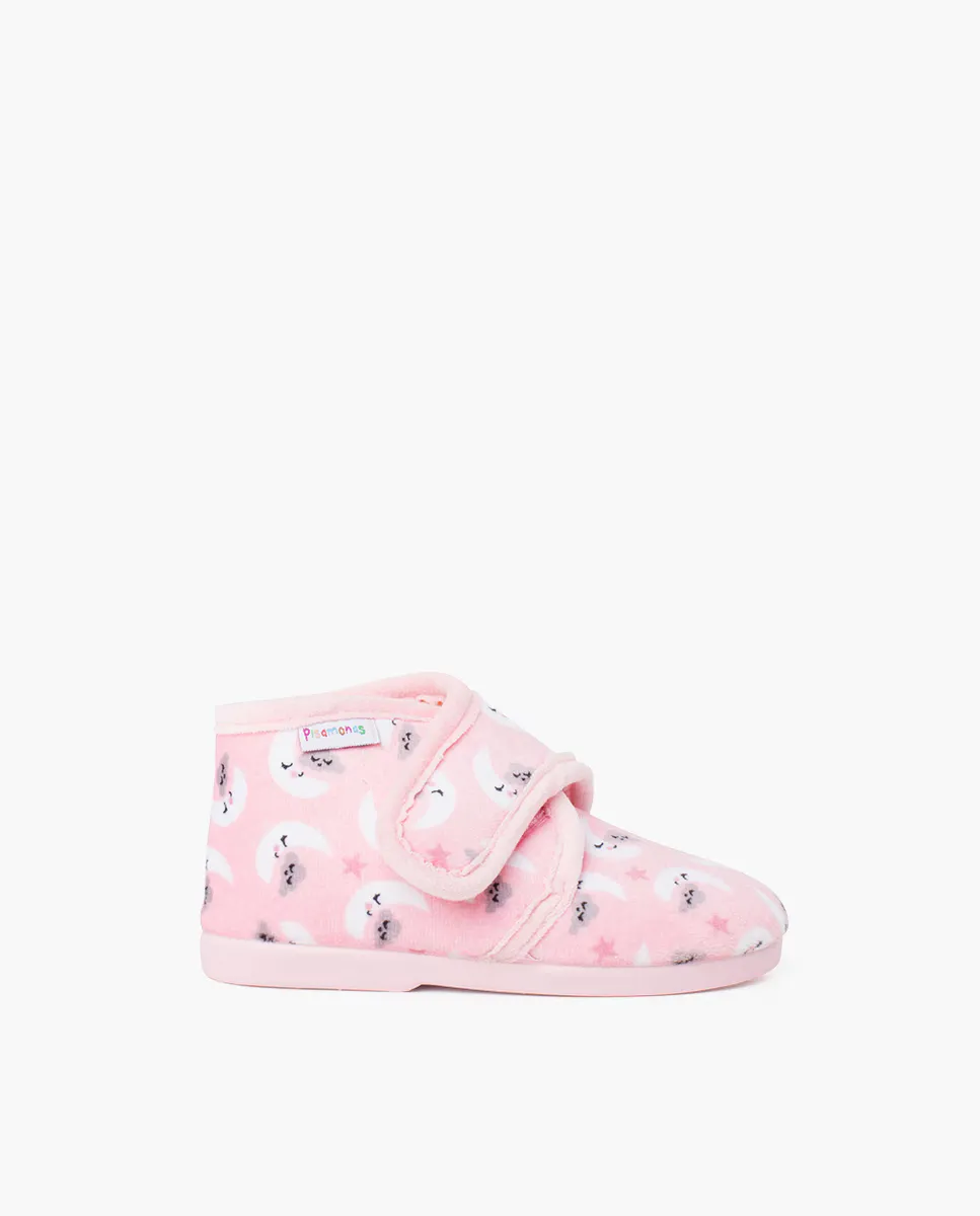 Закрытые детские тапочки с клейкой застежкой с принтом Pisamonas, цвет Rosa
Закрытые детские тапочки с клейкой застежкой с принтом Pisamonas, цвет Rosa