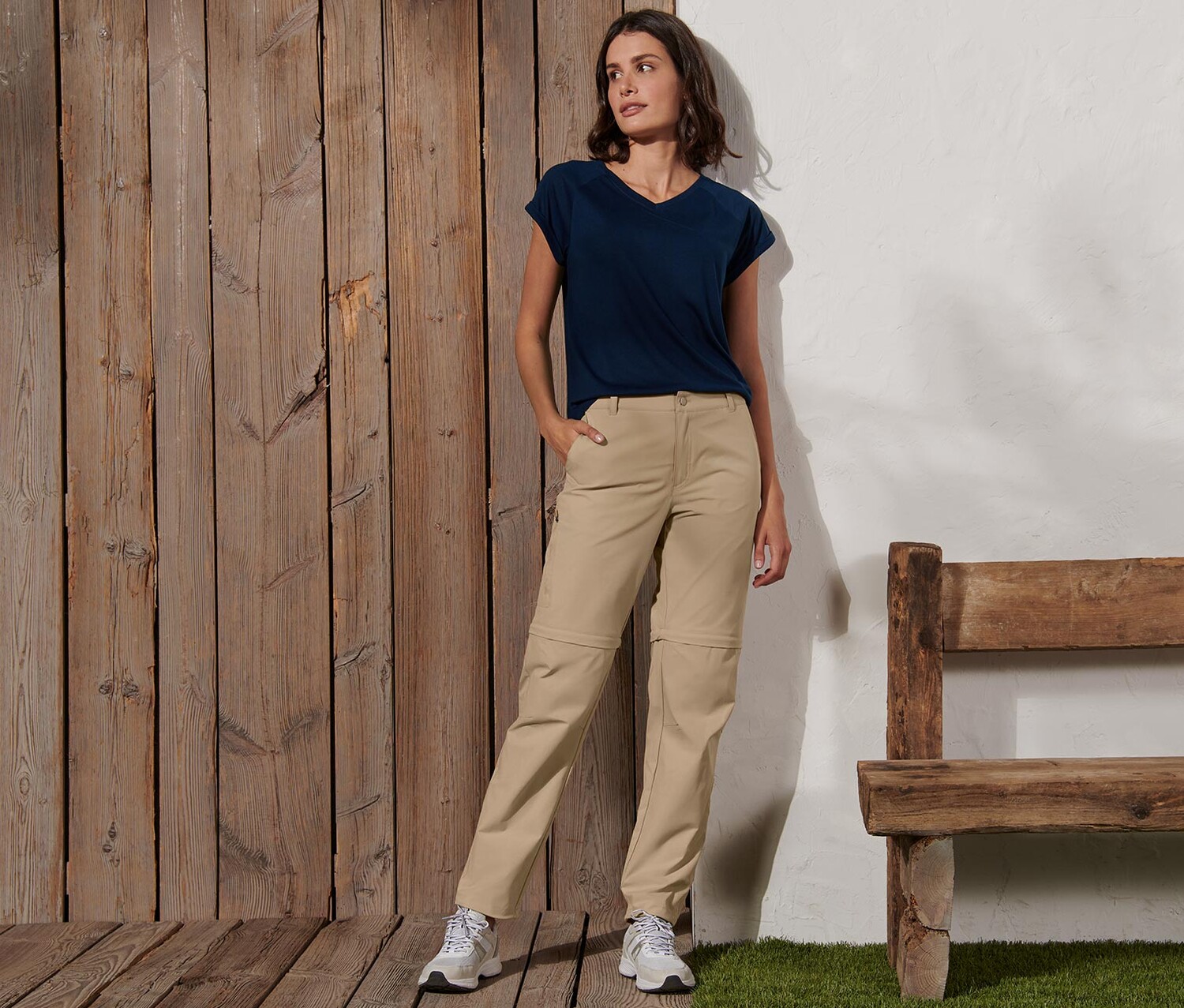 Функциональные брюки 2 в 1 Tchibo, крем
Функциональные брюки 2 в 1 Tchibo, крем