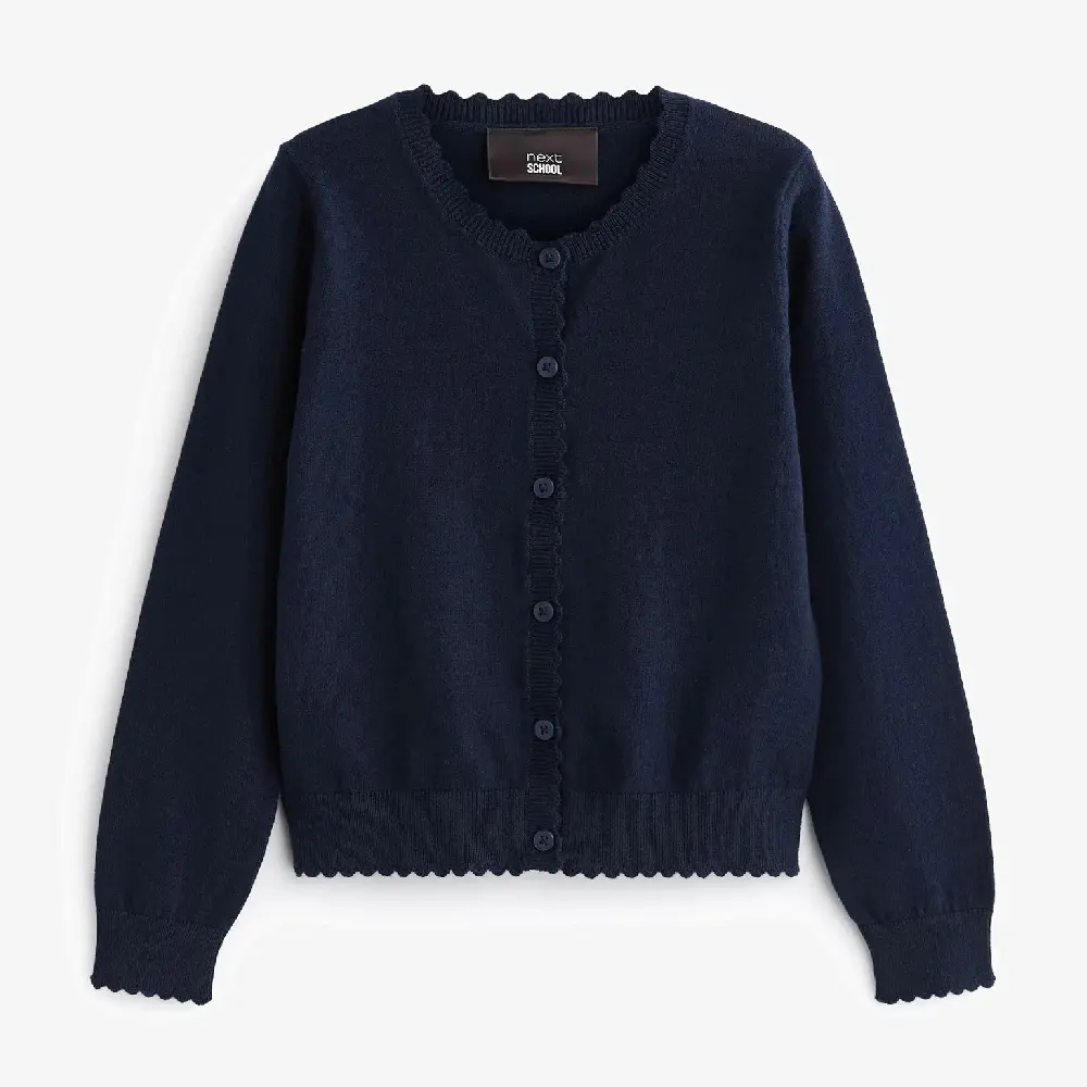 Кардиган Next Scalloped Edge School, темно-синий 
Кардиган Next Scalloped Edge School, темно-синий