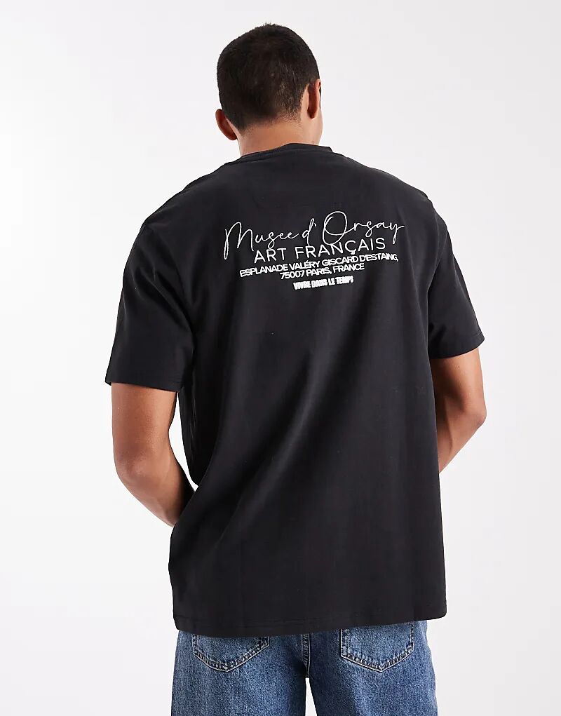 Футболка свободного кроя с графическим принтом из потертого черного цвета
Футболка свободного кроя с графическим принтом из потертого черного цвета