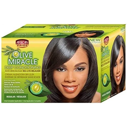 Кондиционер Olive Miracle против ломкости волос No-Lye Relaxer Regular African Pride
Кондиционер Olive Miracle против ломкости волос No-Lye Relaxer Regular African Pride