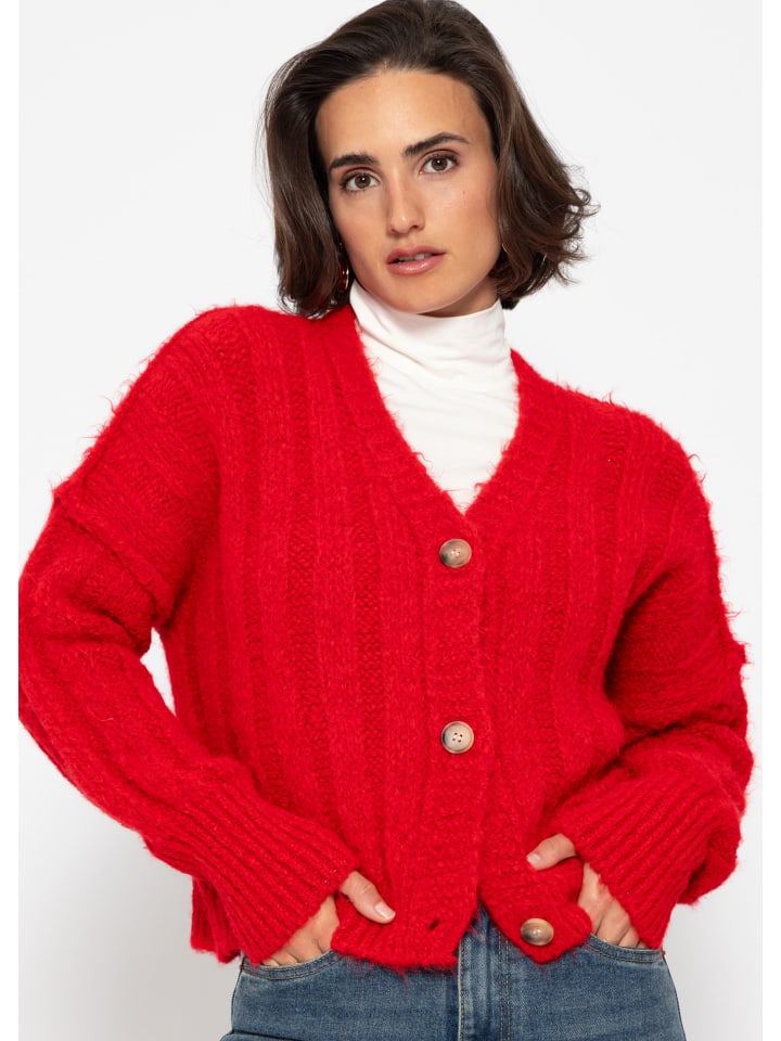 Кардиган SASSYCLASSY Gerippter Knopf-Strickcardigan, красный
Кардиган SASSYCLASSY Gerippter Knopf-Strickcardigan, красный