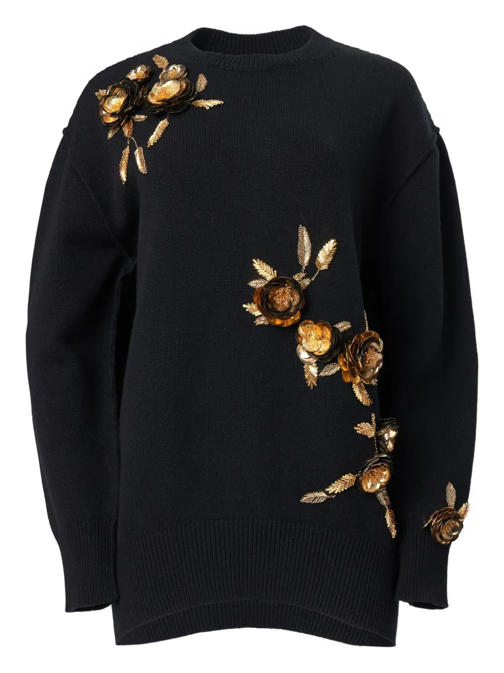 Свитер из смеси шерсти и кашемира с цветочной вышивкой Carolina Herrera, черный
Свитер из смеси шерсти и кашемира с цветочной вышивкой Carolina Herrera, черный
