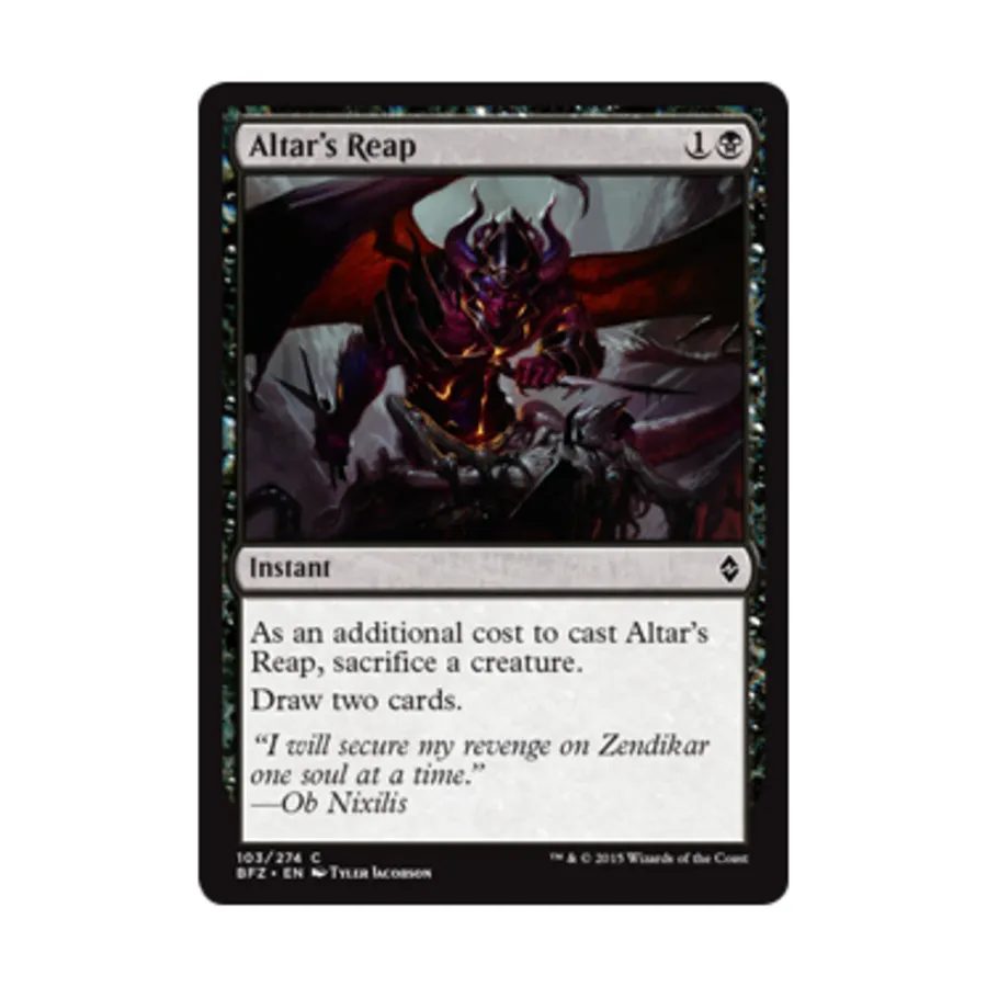 CCG Жатва Алтаря (С) (Фольга), MTG - Battle for Zendikar
CCG Жатва Алтаря (С) (Фольга), MTG - Battle for Zendikar