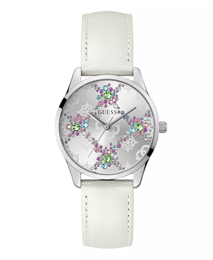 Женские аналоговые часы из натуральной кожи белого цвета, 36 мм GUESS
Женские аналоговые часы из натуральной кожи белого цвета, 36 мм GUESS