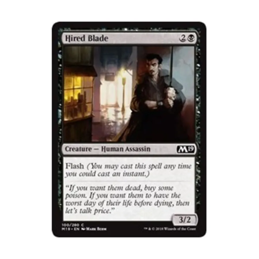 CCG Наемный клинок (клавиша C), MTG - Core Set 2019
CCG Наемный клинок (клавиша C), MTG - Core Set 2019