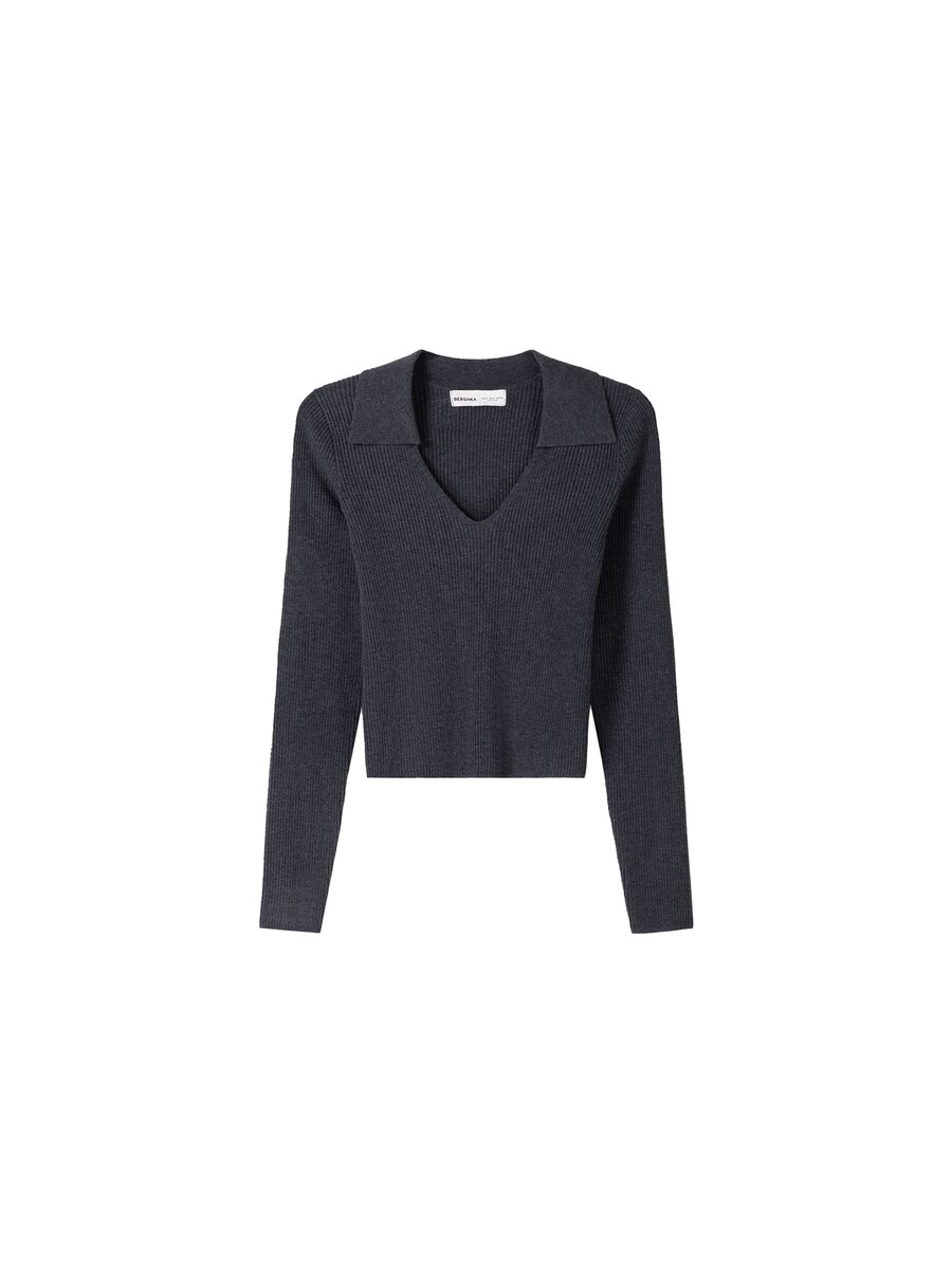 Свитер Bershka, антрацит
Свитер Bershka, антрацит