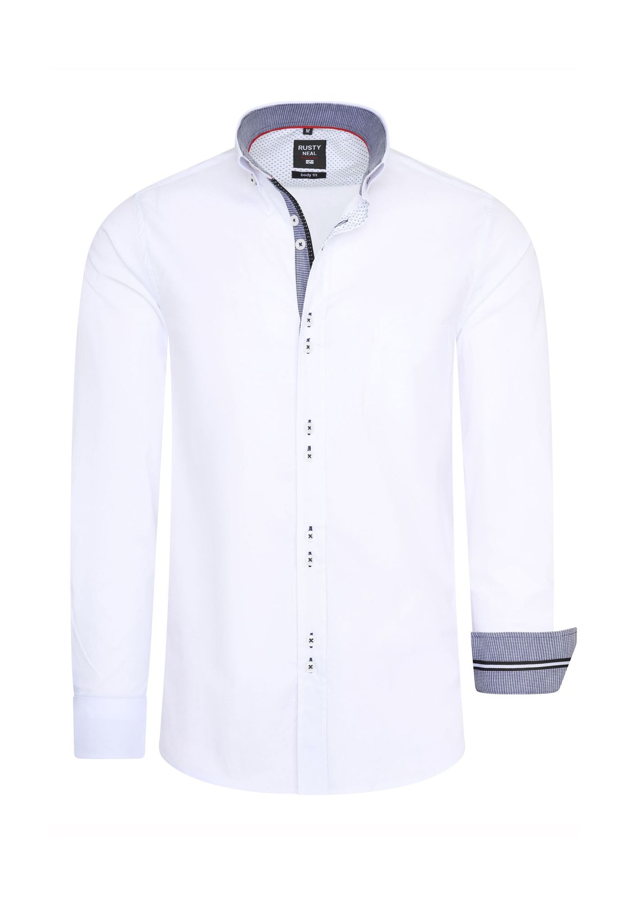 Рубашка с длинными рукавами и необычными двойными пуговицами RUSTY NEAL, белый
Рубашка с длинными рукавами и необычными двойными пуговицами RUSTY NEAL, белый