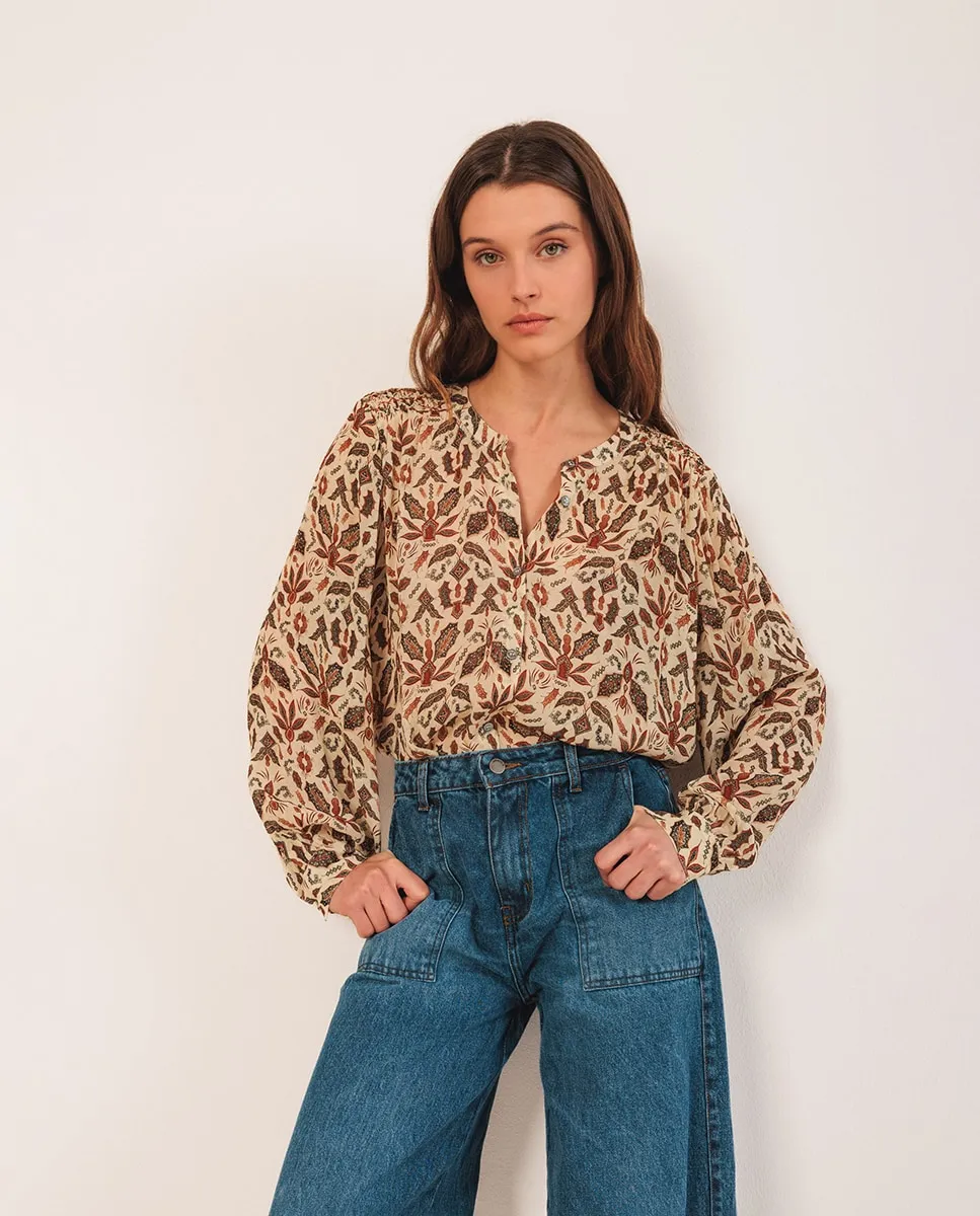 Женская рубашка с длинным рукавом и круглым вырезом Indi & Cold, бежевый
Женская рубашка с длинным рукавом и круглым вырезом Indi & Cold, бежевый