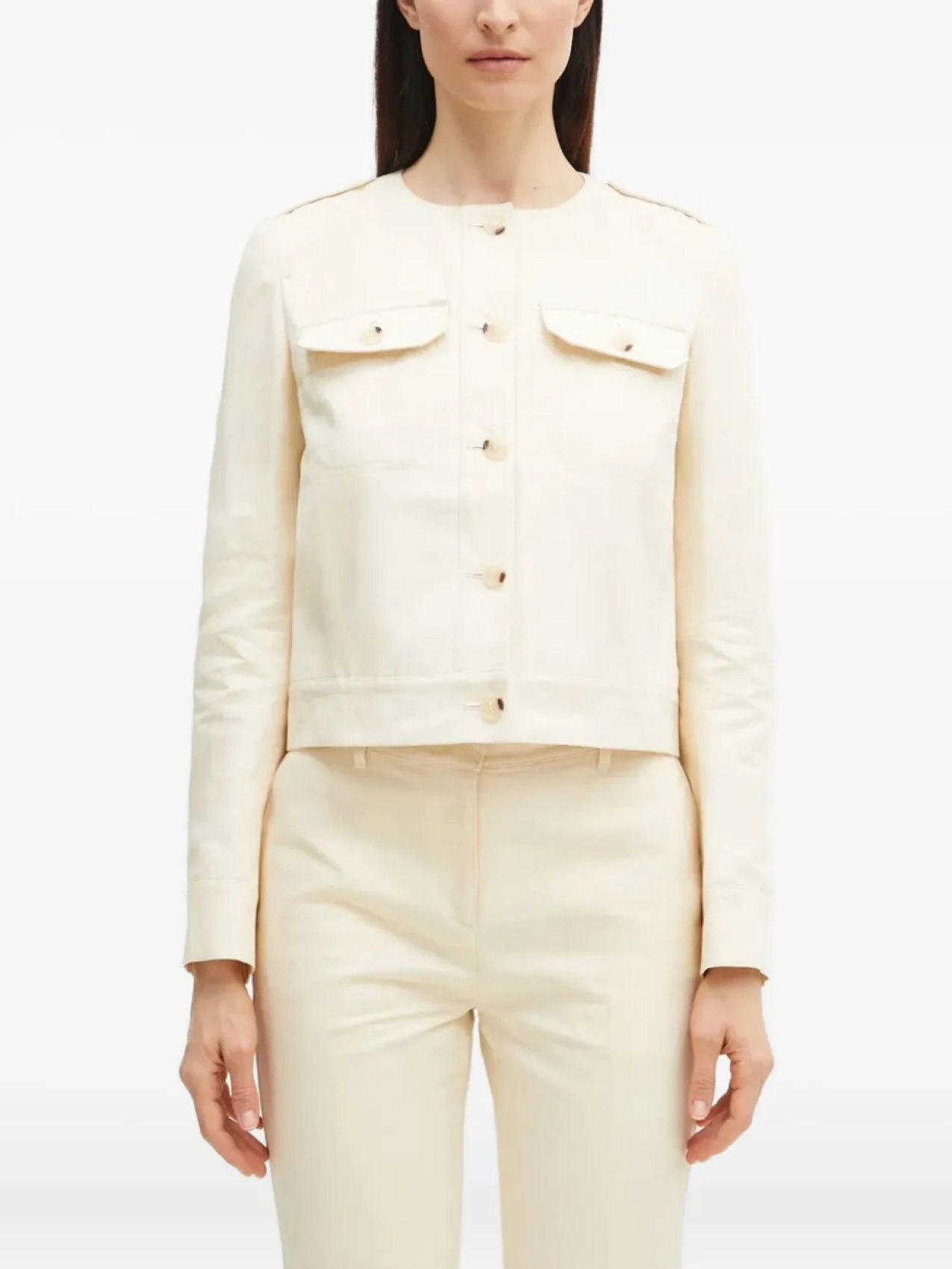 Хлопковая куртка Kenzo без воротника, нейтральный
Хлопковая куртка Kenzo без воротника, нейтральный