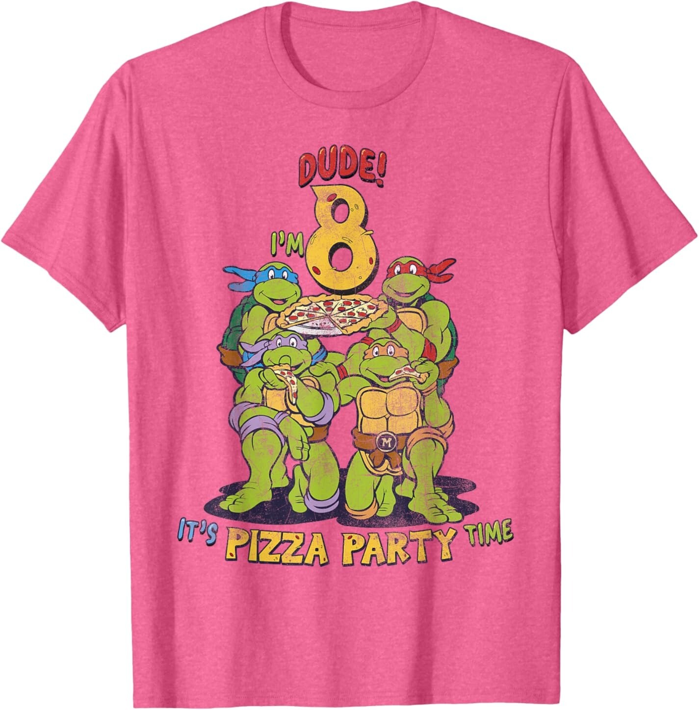 Мужская футболка Teenage Mutant Ninja Turtles I'm 8 Dude Pizza Birthday Party, розовый вереск
Мужская футболка Teenage Mutant Ninja Turtles I'm 8 Dude Pizza Birthday Party, розовый вереск