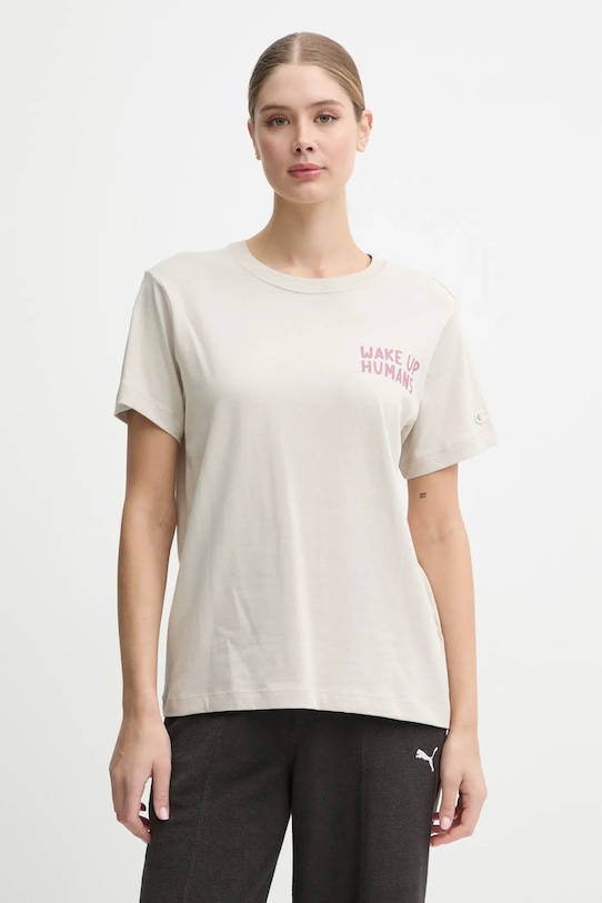 Хлопковая футболка Champion, бежевый
Хлопковая футболка Champion, бежевый