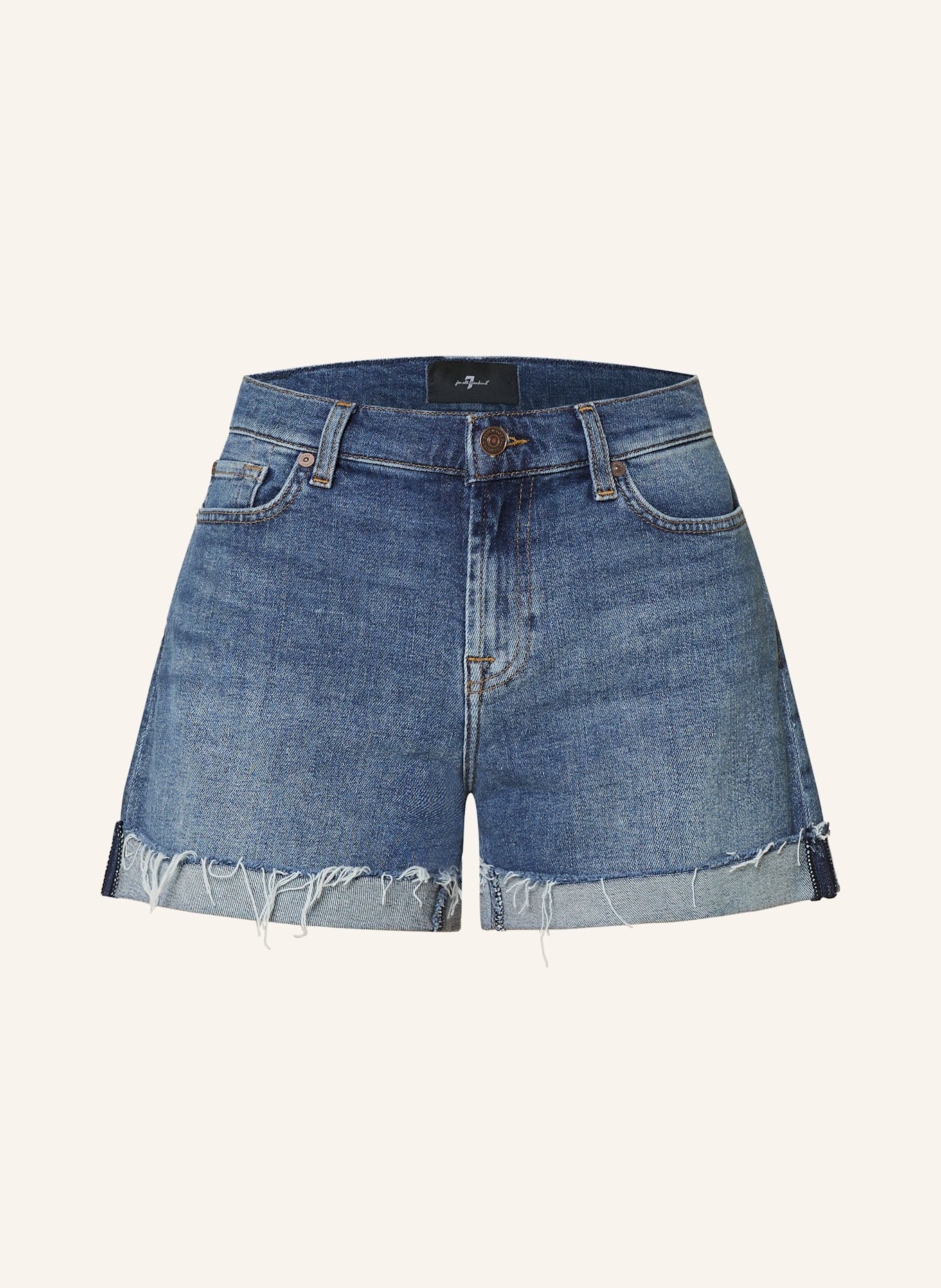 Шорты из денима средней длины 7 For All Mankind, синий
Шорты из денима средней длины 7 For All Mankind, синий