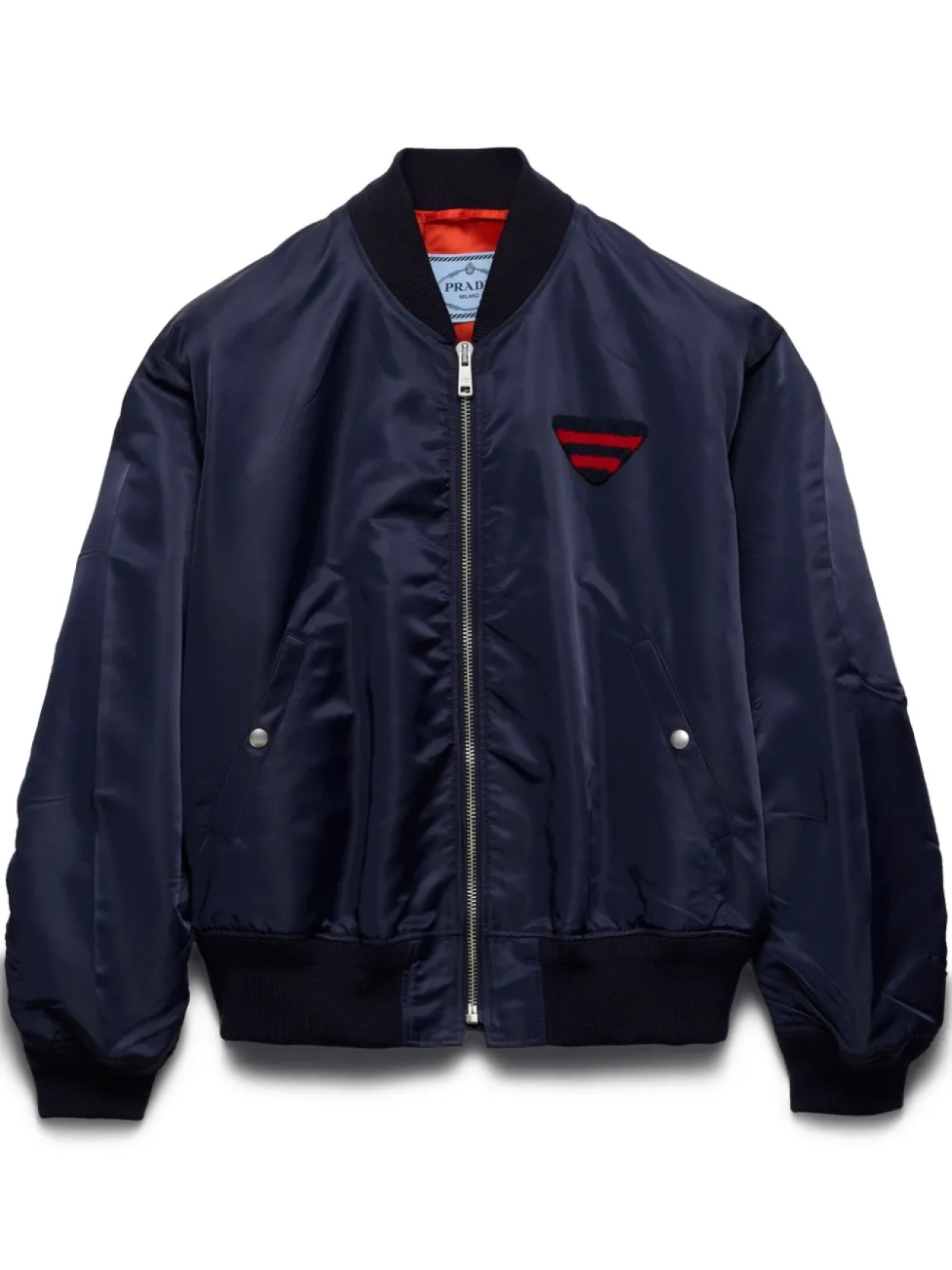 Куртка-бомбер с нашивкой-логотипом Prada, синий
Куртка-бомбер с нашивкой-логотипом Prada, синий