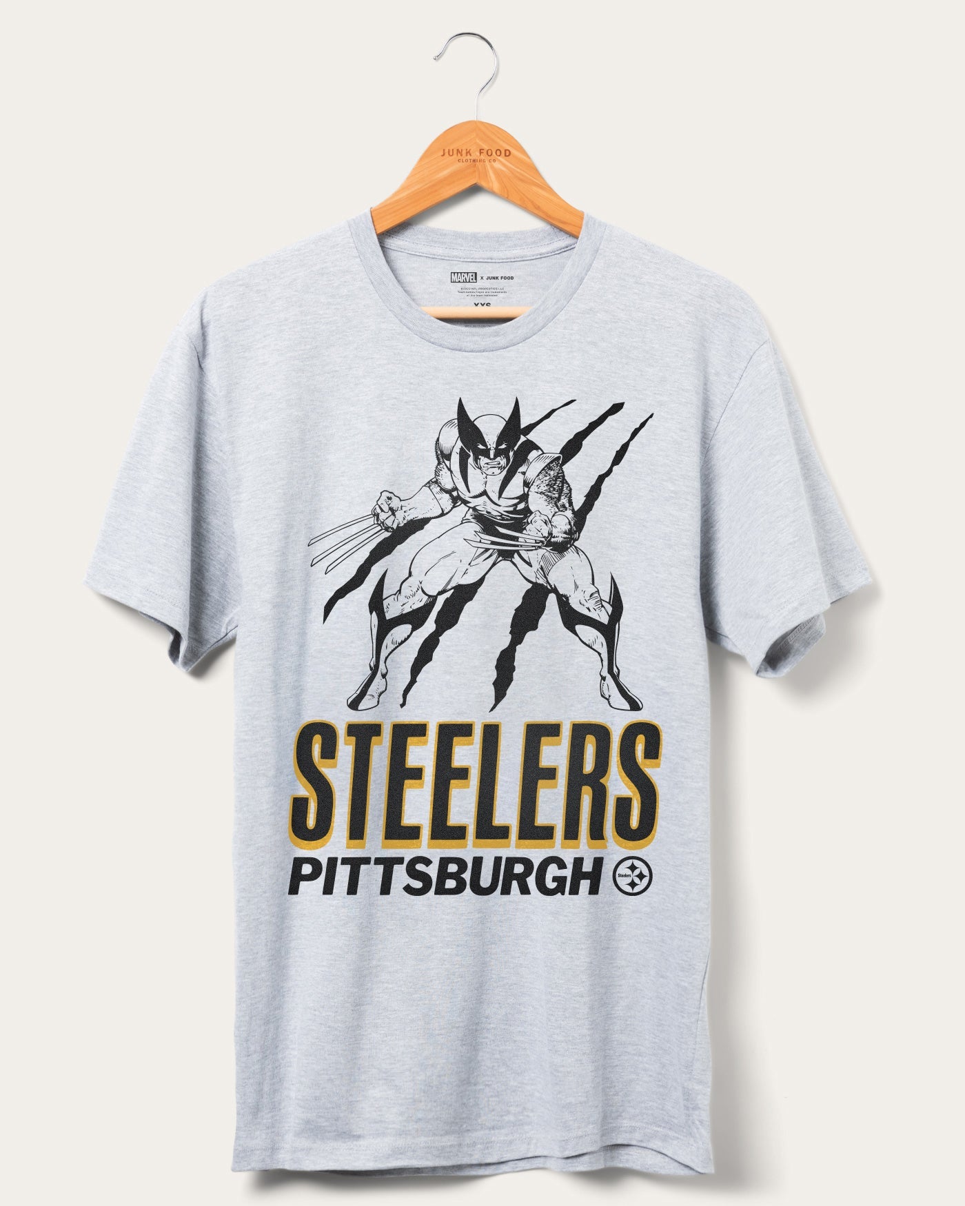 Футболка Steelers Marvel Wolverine Slash Junk Food Clothing, цвет heather grey
Футболка Steelers Marvel Wolverine Slash Junk Food Clothing, цвет heather grey