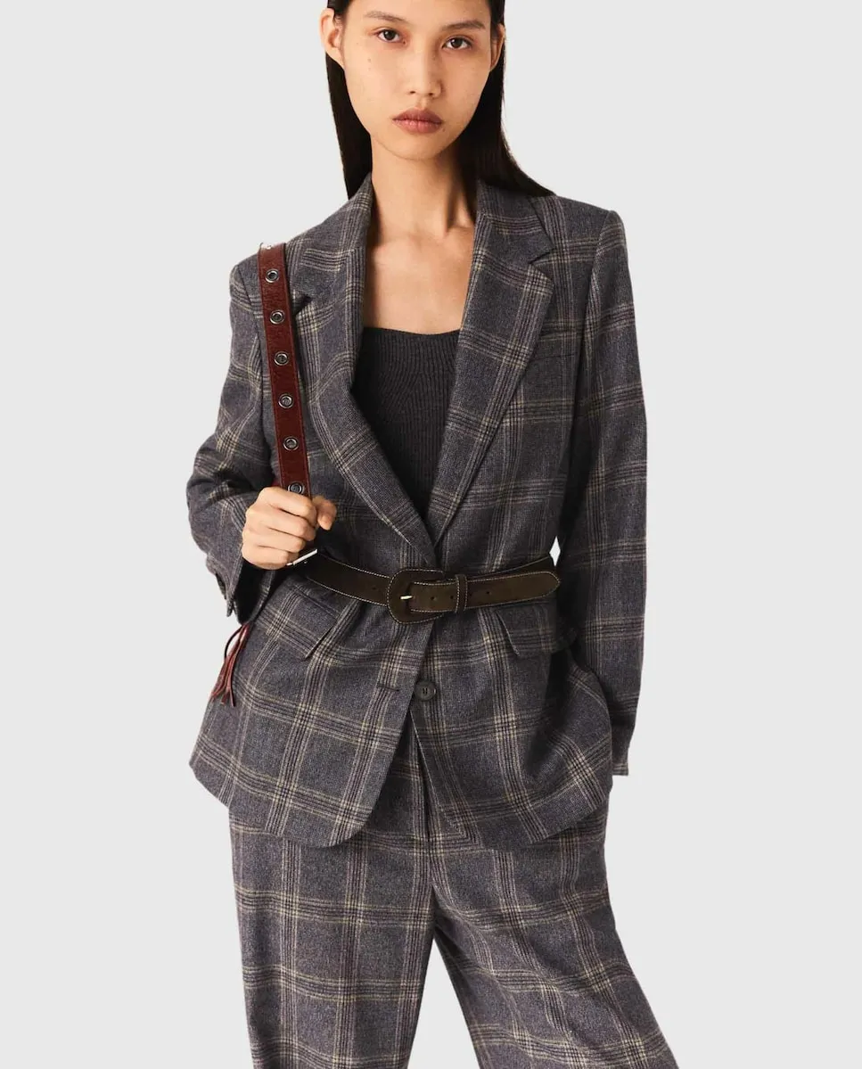 Женский пиджак в клетку Maje, серый
Женский пиджак в клетку Maje, серый