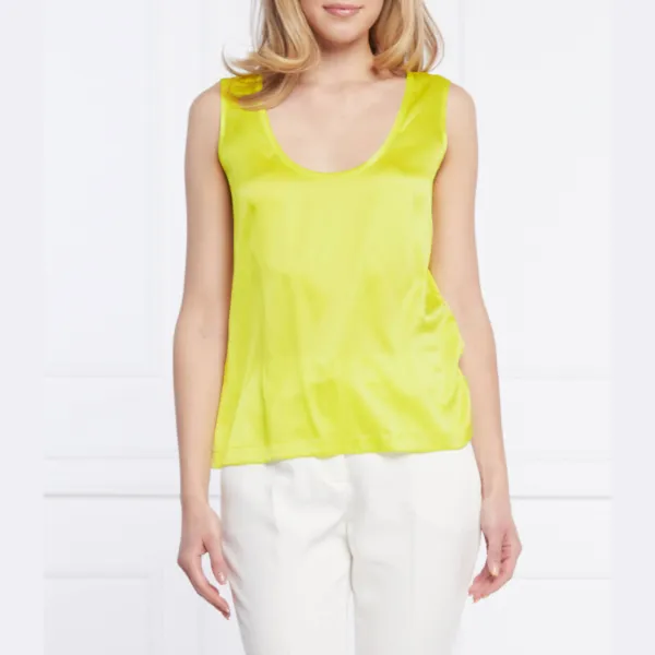 Шелковый топ стандартного кроя Liu Jo, желтый
Шелковый топ стандартного кроя Liu Jo, желтый