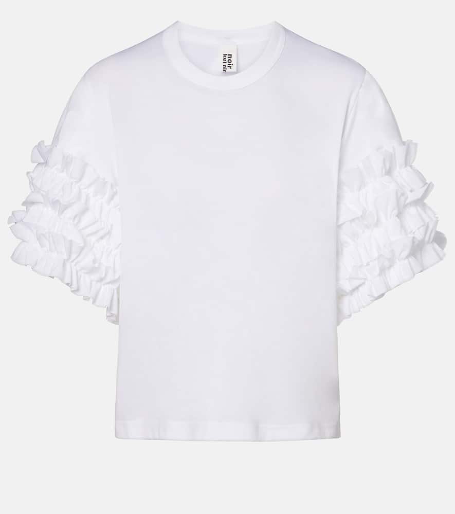 Футболка из хлопка с рюшами Noir Kei Ninomiya, White
Футболка из хлопка с рюшами Noir Kei Ninomiya, White