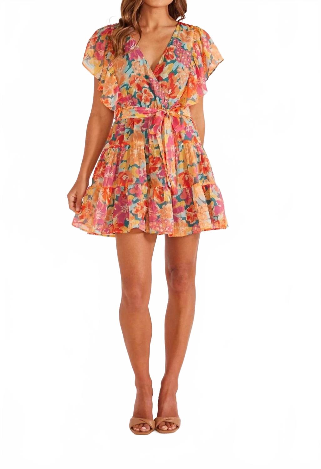 Valla Flutter Мини-платье в розовый цветочек MINKPINK 
Valla Flutter Мини-платье в розовый цветочек MINKPINK