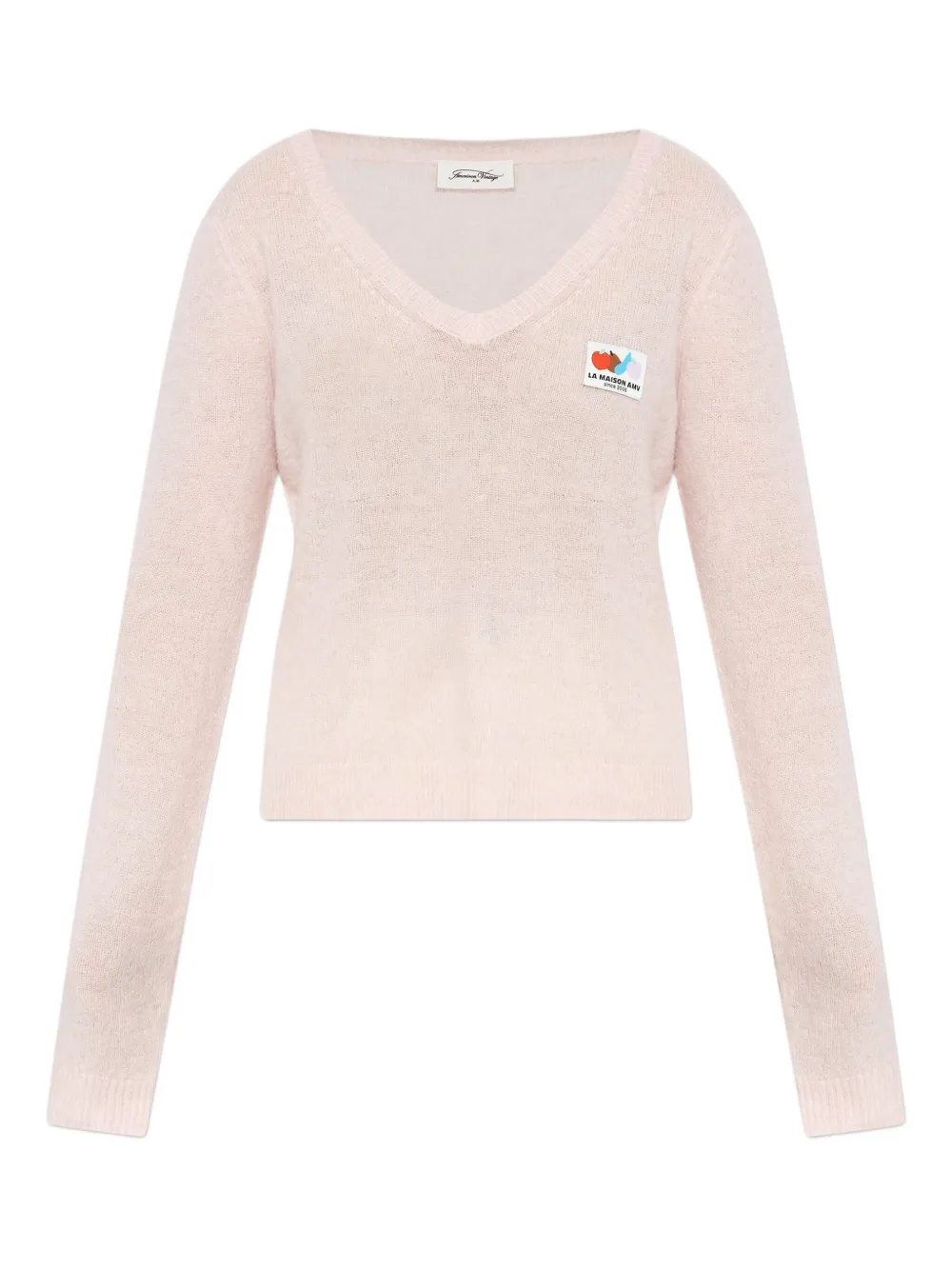 Свитер с V-образным вырезом и нашивкой-логотипом American Vintage, розовый
Свитер с V-образным вырезом и нашивкой-логотипом American Vintage, розовый