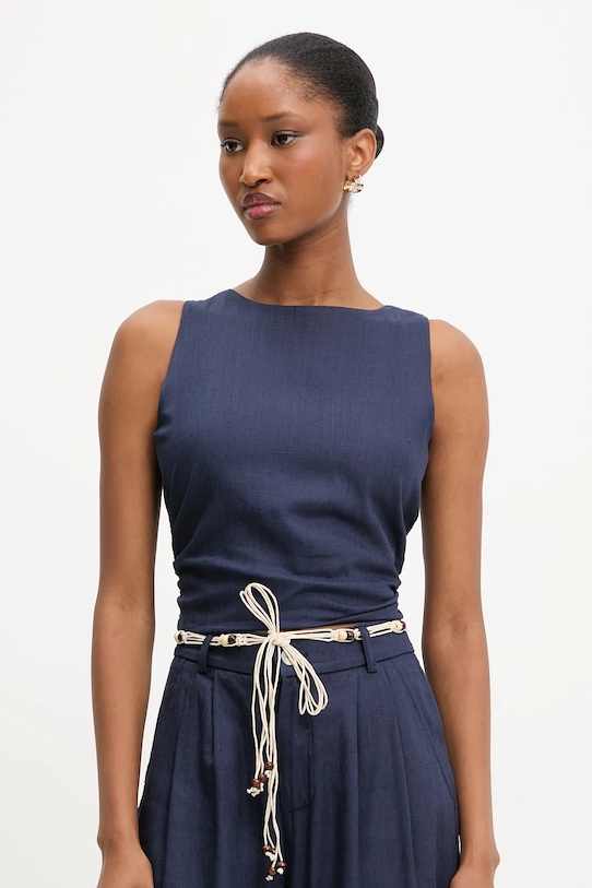 Блузка с льном Answear.Lab, темно-синий
Блузка с льном Answear.Lab, темно-синий