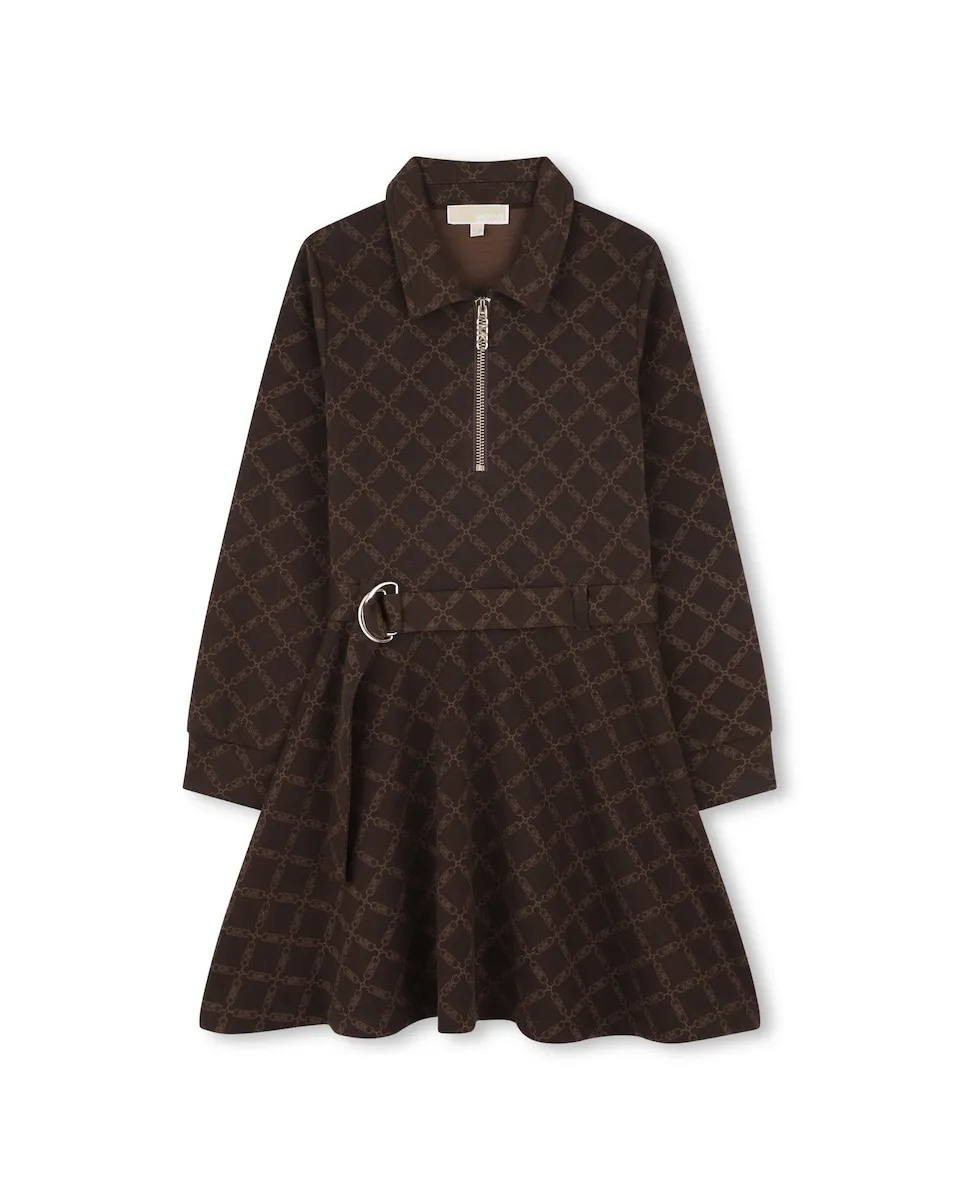 Детское платье коричневого цвета с длинными рукавами Michael Kors
Детское платье коричневого цвета с длинными рукавами Michael Kors