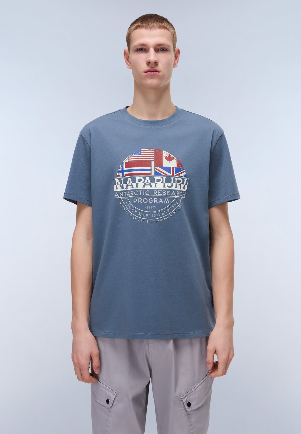 Футболка с принтом Napapijri, светло-зеленый 
Футболка с принтом Napapijri, светло-зеленый