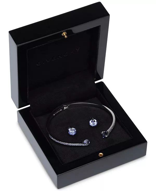 Комплект из двух цветных браслетов-манжет с плавающими кристаллами и серег-гвоздиков Givenchy, purple
Комплект из двух цветных браслетов-манжет с плавающими кристаллами и серег-гвоздиков Givenchy, purple