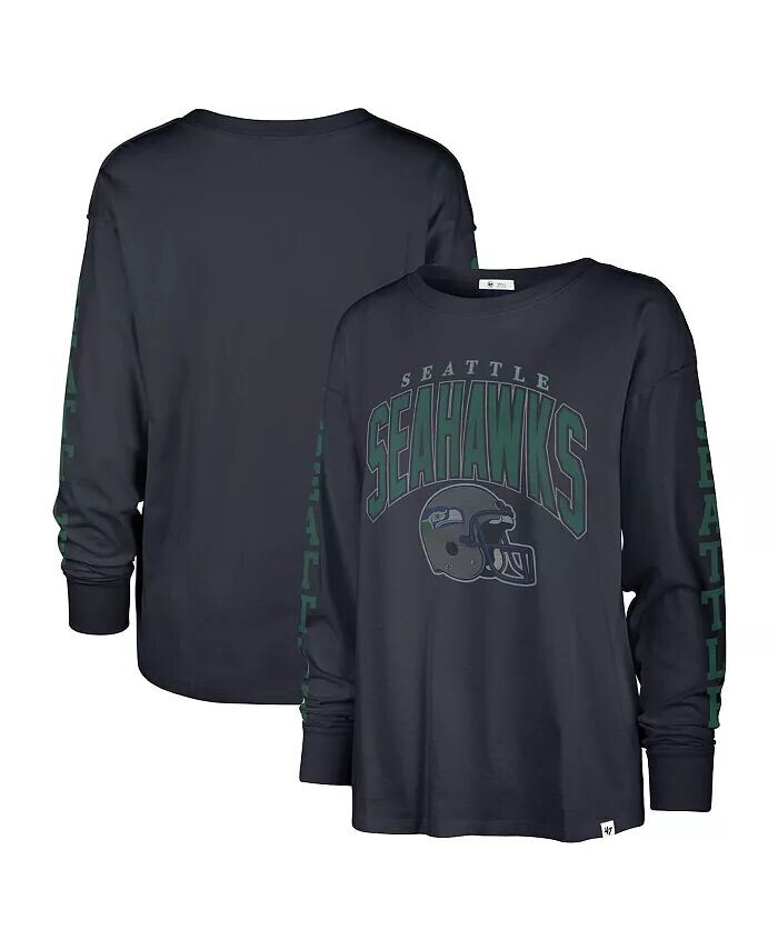 Женская темно-синяя рваная футболка с длинным рукавом Seattle Seahawks Tom Cat '47 Brand
Женская темно-синяя рваная футболка с длинным рукавом Seattle Seahawks Tom Cat '47 Brand