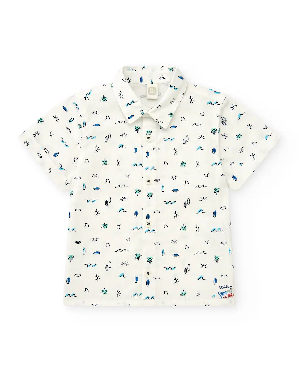 Рубашка для мальчиков с коротким рукавом и принтом Tuc tuc, белый
Рубашка для мальчиков с коротким рукавом и принтом Tuc tuc, белый