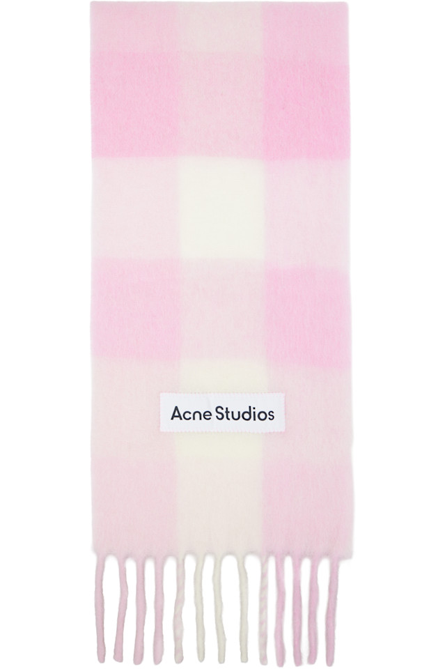 Acne Studios Розовый клетчатый шарф из мохера
Acne Studios Розовый клетчатый шарф из мохера