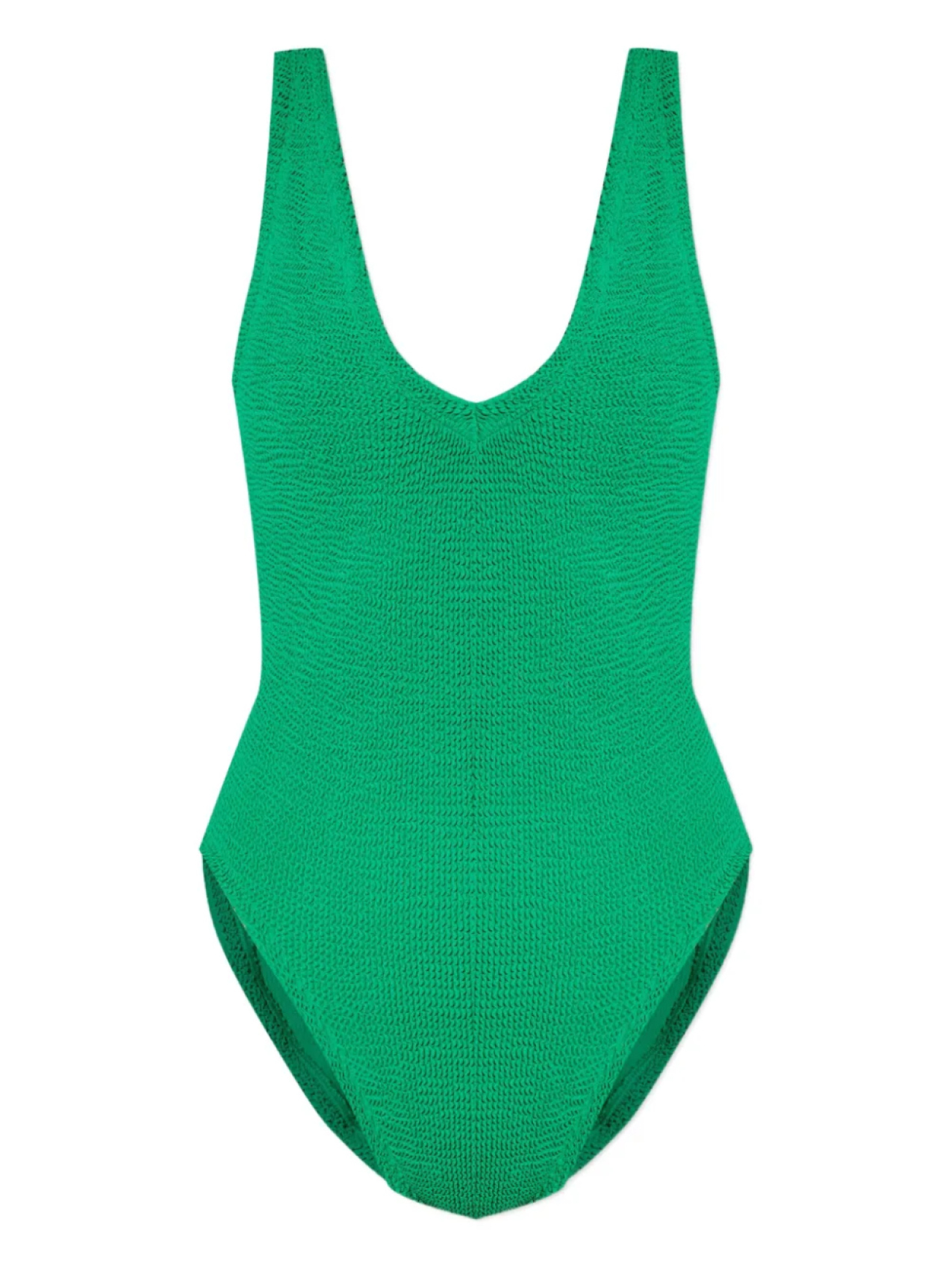 Купальник Hunza G Sadie с V-образным вырезом и складками, зеленый 
Купальник Hunza G Sadie с V-образным вырезом и складками, зеленый
