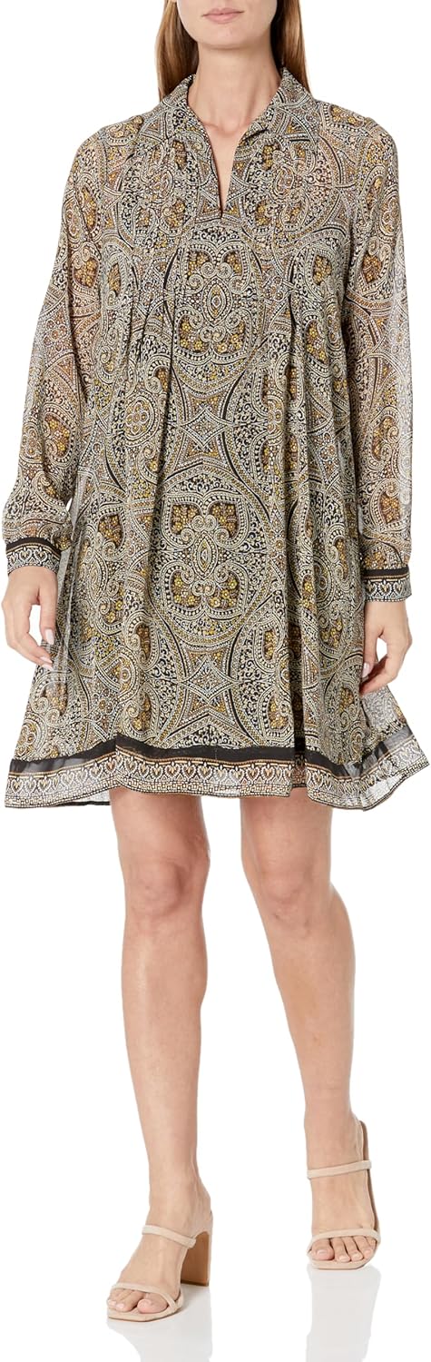 Женское платье-рубашка Tommy Hilfiger длиной до колена с длинным рукавом и воротником из шифона, Deep Maize Multi
Женское платье-рубашка Tommy Hilfiger длиной до колена с длинным рукавом и воротником из шифона, Deep Maize Multi