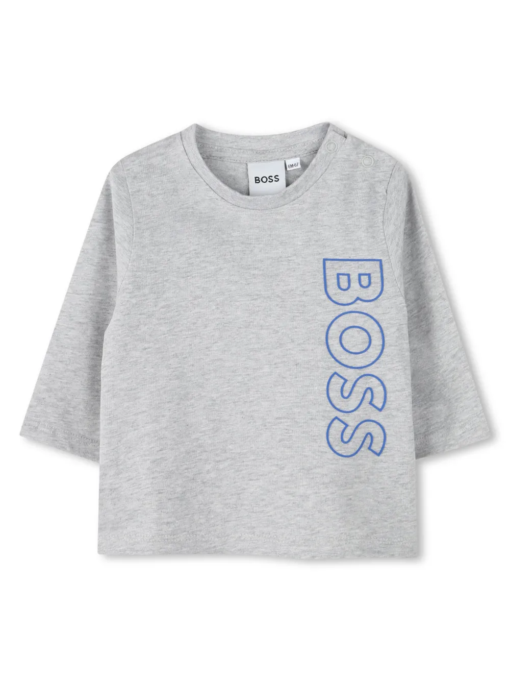 Футболка с логотипом BOSS Kidswear, серый 
Футболка с логотипом BOSS Kidswear, серый