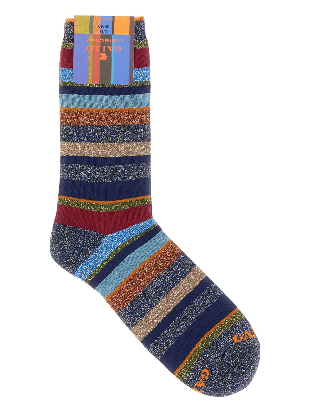 Носки в металлическую полоску Gallo, синий 
Носки в металлическую полоску Gallo, синий