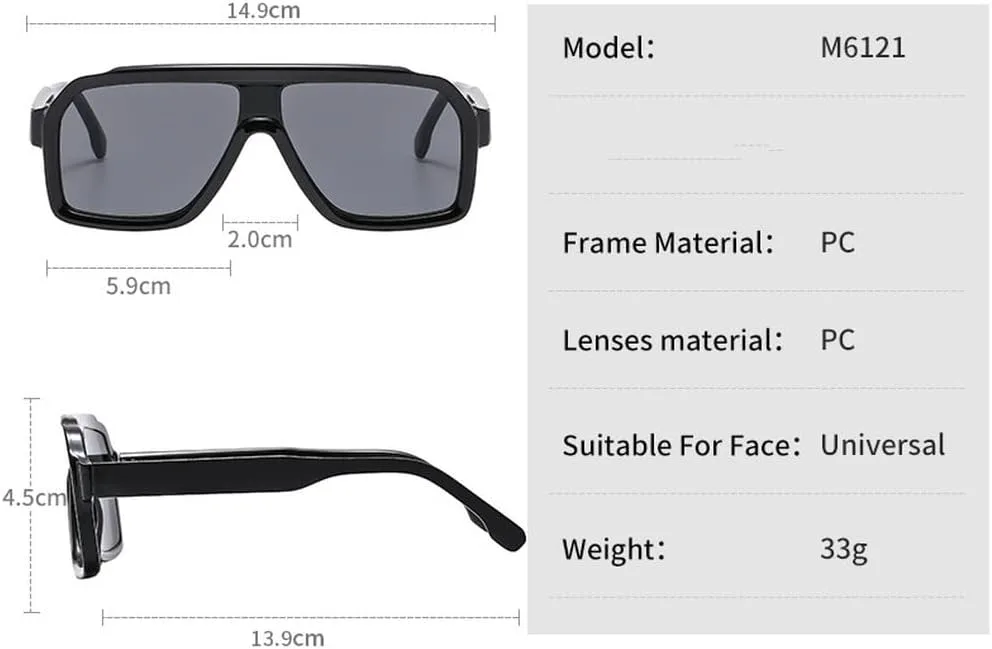 Мужские и женские солнцезащитные очки в одном стиле, ретро-солнцезащитные очки, модные солнцезащитные очки с индивидуальным дизайном TYUVIVO, Black Gray Blue
Мужские и женские солнцезащитные очки в одном стиле, ретро-солнцезащитные очки, модные солнцезащитные очки с индивидуальным дизайном TYUVIVO, Black Gray Blue