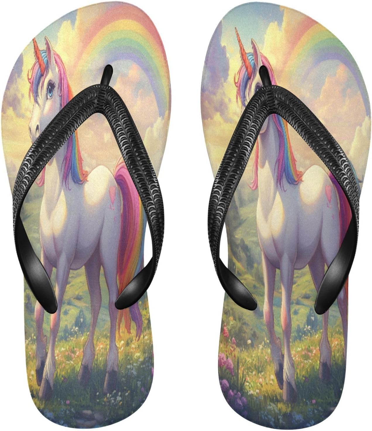 Вьетнамки с единорогом и радугой, бежевые пляжные шлепанцы, резиновые нескользящие летние тапочки для ходьбы, для мужчин и женщин Sinestour
Вьетнамки с единорогом и радугой, бежевые пляжные шлепанцы, резиновые нескользящие летние тапочки для ходьбы, для мужчин и женщин Sinestour