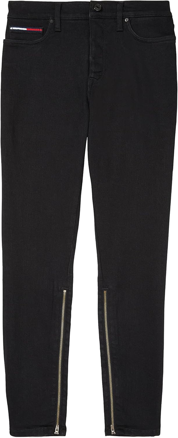 Женские джинсы Tommy Hilfiger с высокой посадкой и суперузким кроем, адаптивной посадкой и магнитной застежкой-гульфиком, Black Denim
Женские джинсы Tommy Hilfiger с высокой посадкой и суперузким кроем, адаптивной посадкой и магнитной застежкой-гульфиком, Black Denim