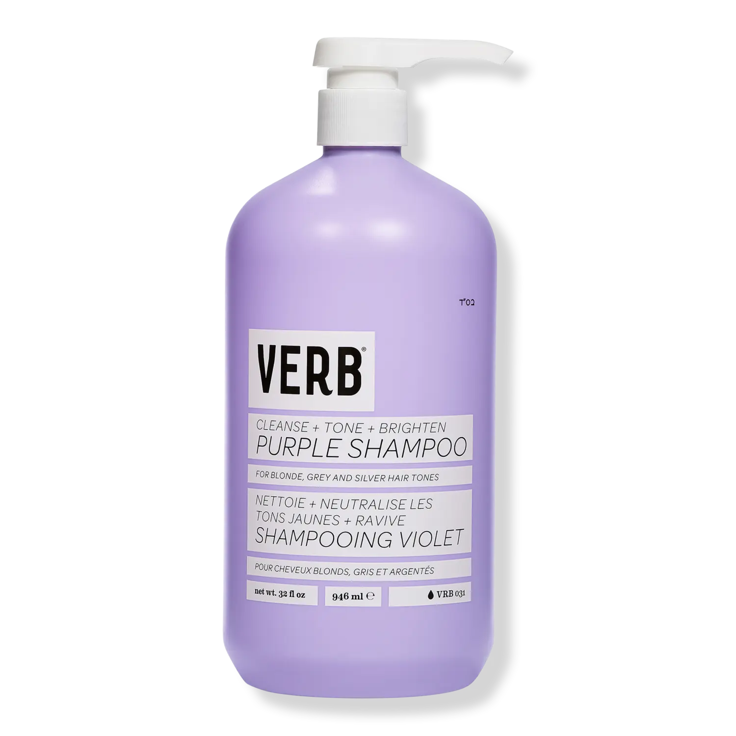 Осветляющий фиолетовый шампунь для светлых волос Verb, 32.0 oz
Осветляющий фиолетовый шампунь для светлых волос Verb, 32.0 oz