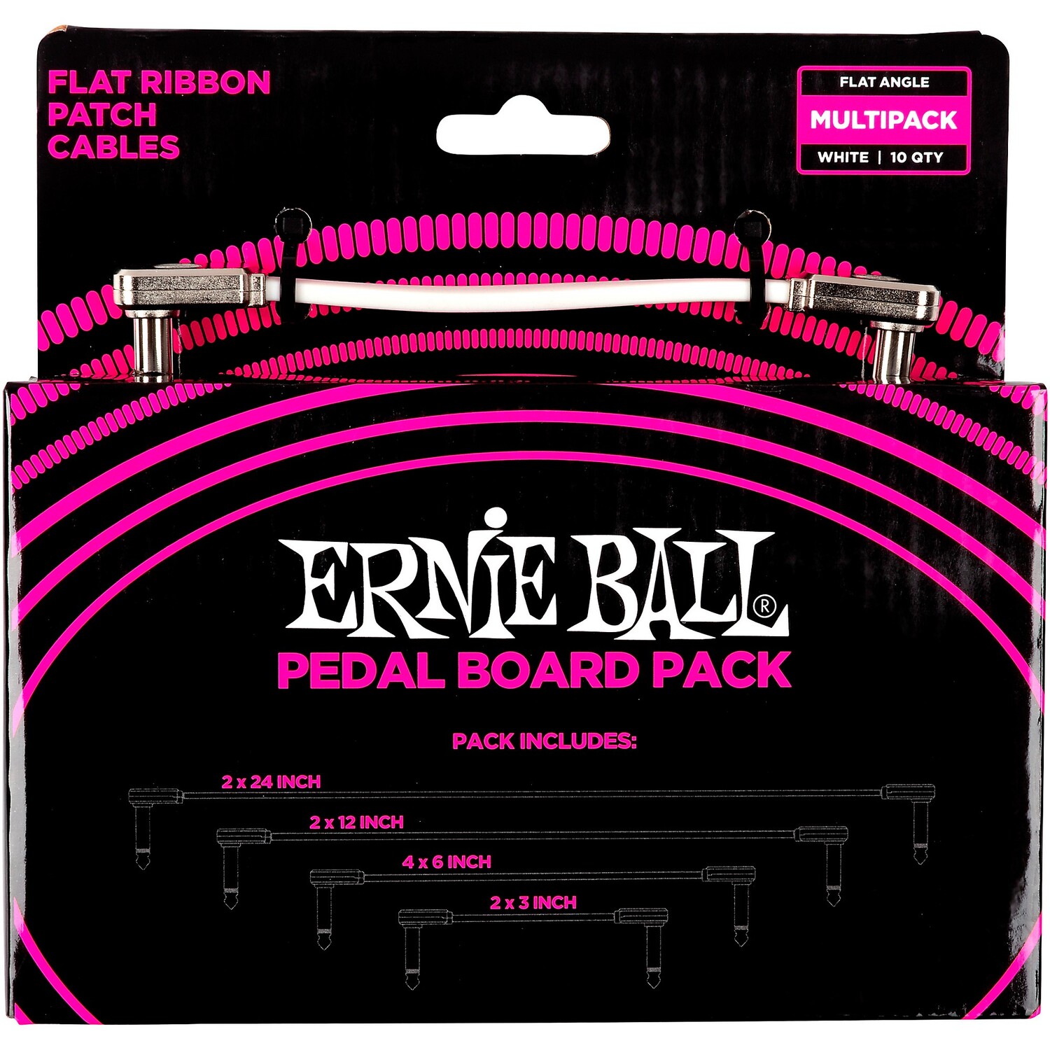 Набор плоских ленточных кабелей Ernie Ball для педалборда, белый
Набор плоских ленточных кабелей Ernie Ball для педалборда, белый