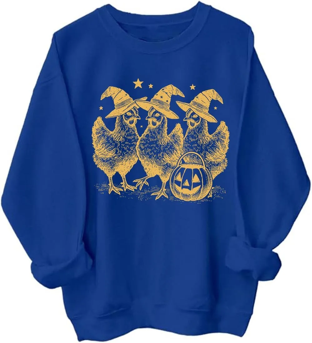 Толстовка с курицей в шляпе ведьмы, смешная худи на Хэллоуин
Толстовка с курицей в шляпе ведьмы, смешная худи на Хэллоуин