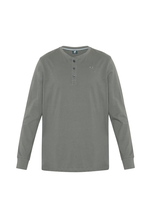 Рубашка Хенли с длинными рукавами Polo Sylt, черный
Рубашка Хенли с длинными рукавами Polo Sylt, черный