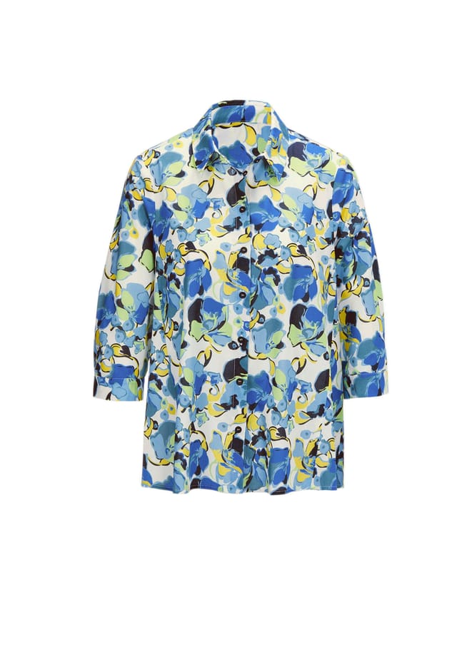 Короткий размер: современная блузка с принтом в стиле casual. Goldner, мультиколор
Короткий размер: современная блузка с принтом в стиле casual. Goldner, мультиколор