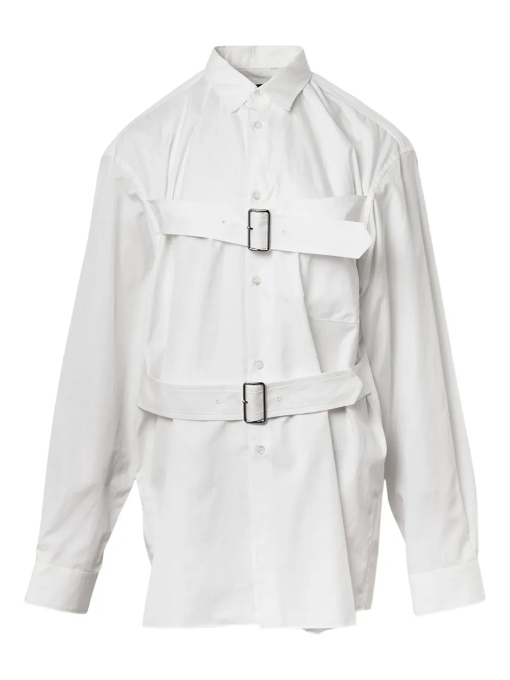 Рубашка с длинными рукавами и пряжками Black Comme Des Garçons, белый
Рубашка с длинными рукавами и пряжками Black Comme Des Garçons, белый